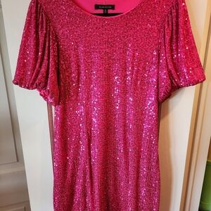 Eloquii Fuchsia Sequin Blouse
